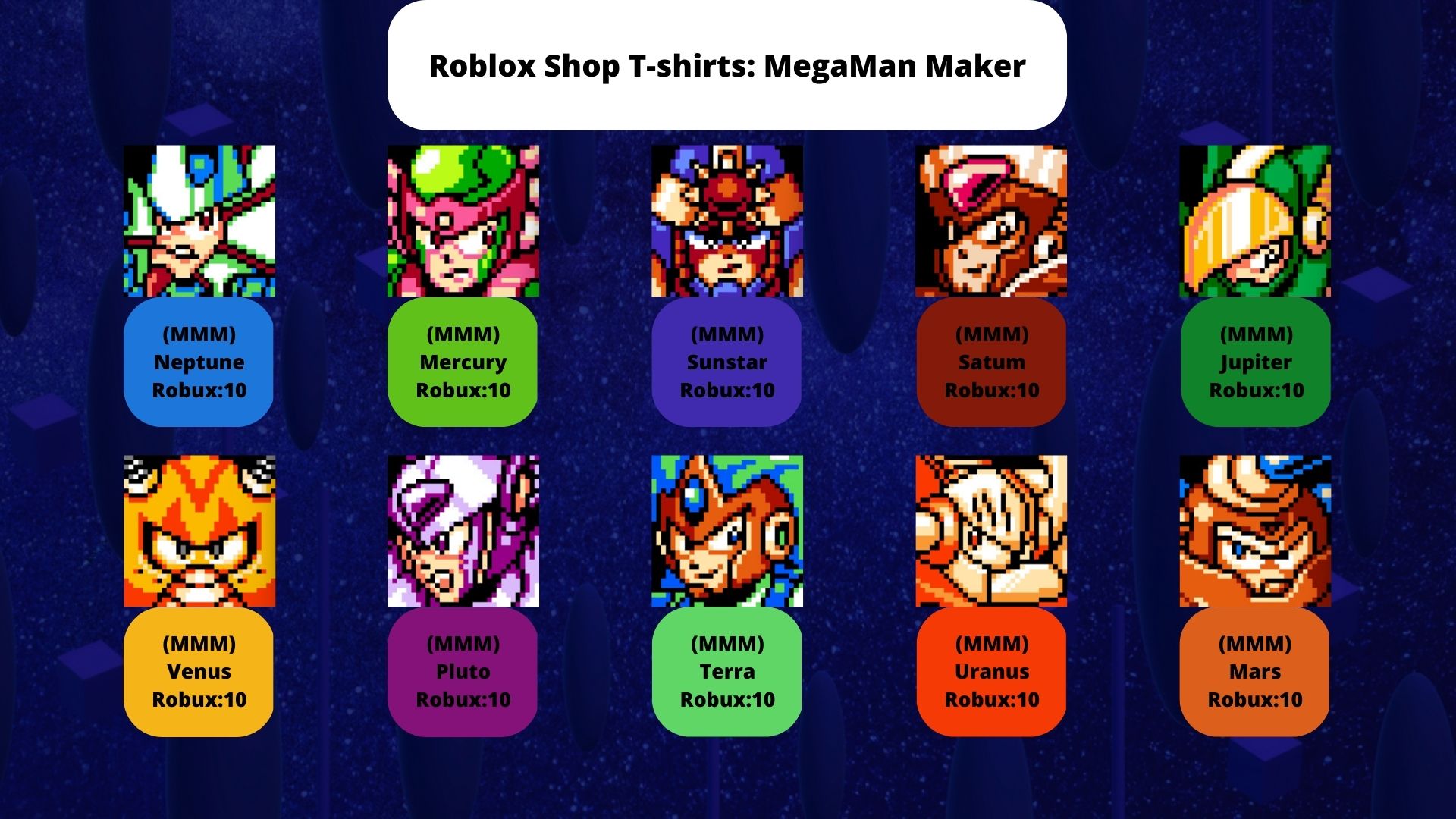 Roblox Shop T-shirts Megaman Maker by ZombiMateusz on DeviantArt