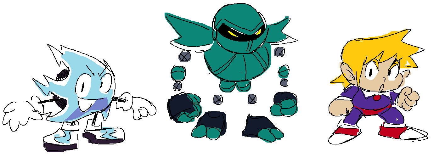 D-Sides Ristar, Vectorman, and Alex Kidd by ZombiMateusz on DeviantArt