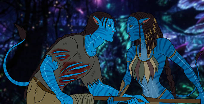 Screenshot Redraw - Jake and Neytiri first meeting