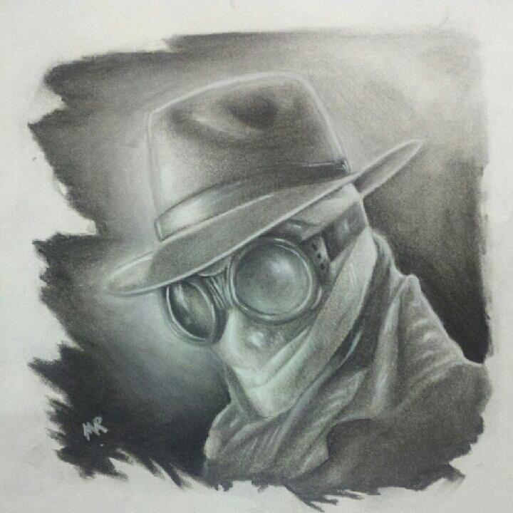 Someone Going Invisable Drawing CHARCOAL Invisible man drawing by mikendazzo on DeviantArt