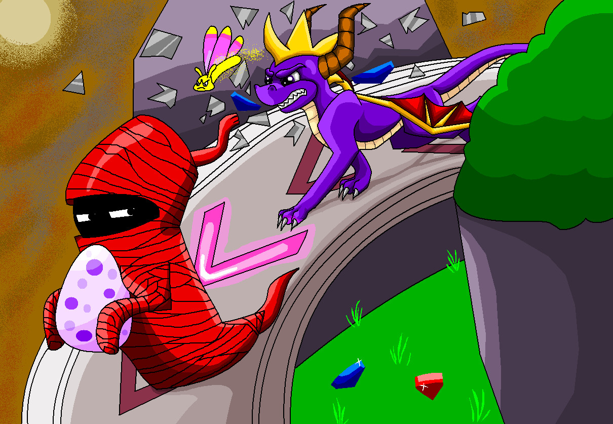 Spyro is chasing the thief OLD