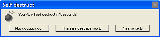 Computer Self Destruct Error PC self destruct error message by KyuubiCore on DeviantArt
