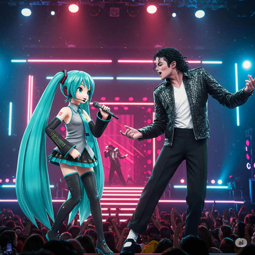 Miku and Michael performing at a concert together by cuphead667 on ...