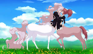 Shizuma and Nagisa as centaurs