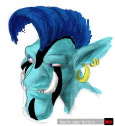 Troll doodle - blue and tattoo