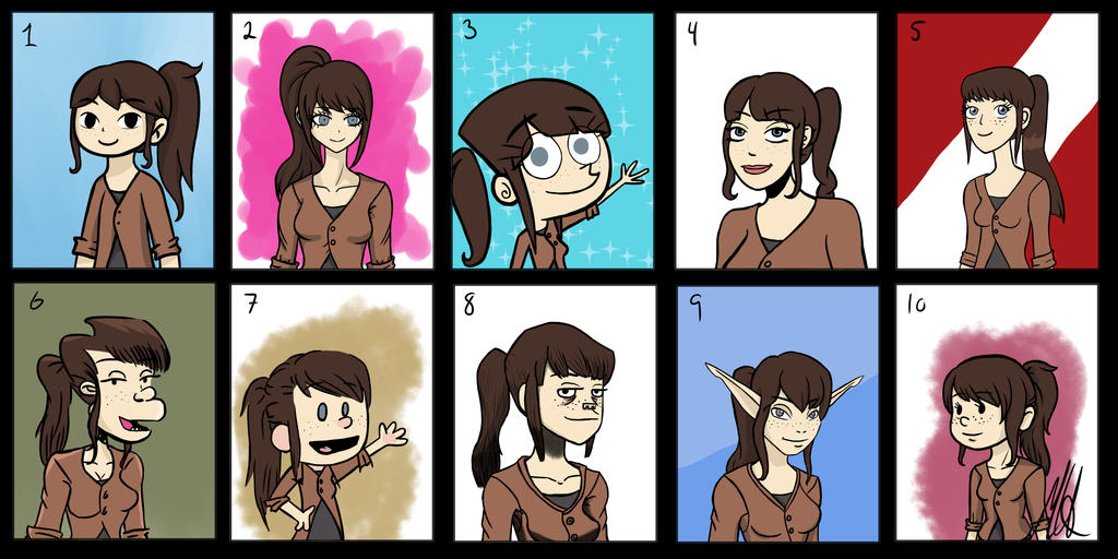 10 art-styles~ by MaddePaddeOwO on DeviantArt