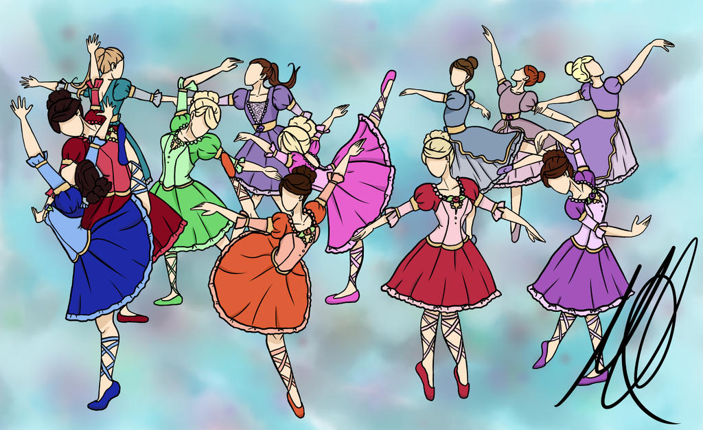 The 12 dancing princesses~ by MaddePaddeOwO on DeviantArt