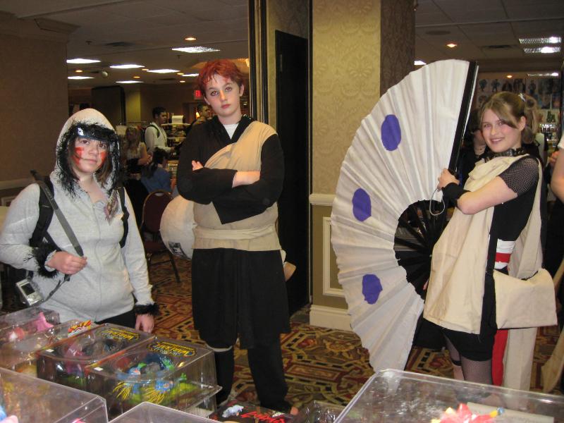 Gaara, temari and Kiba kawakon