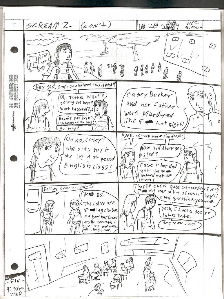 SCREAM 2 pg.4 by DW13-COMICS on DeviantArt