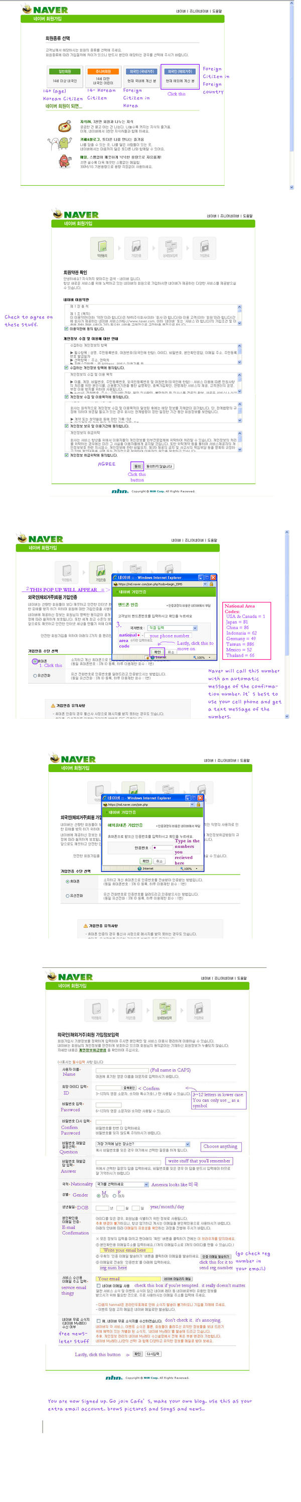 Register Quide for Naver.com