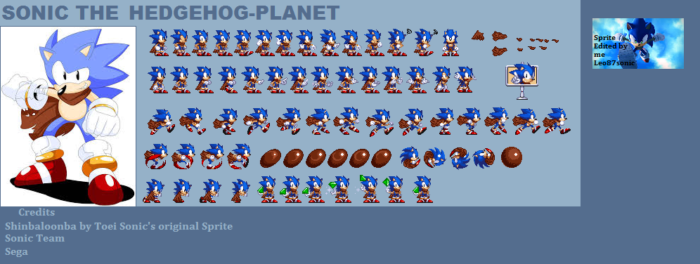 Sonic The Hedgehog Sprite Sheets - Sega Genesis - Sonic Galaxy.net
