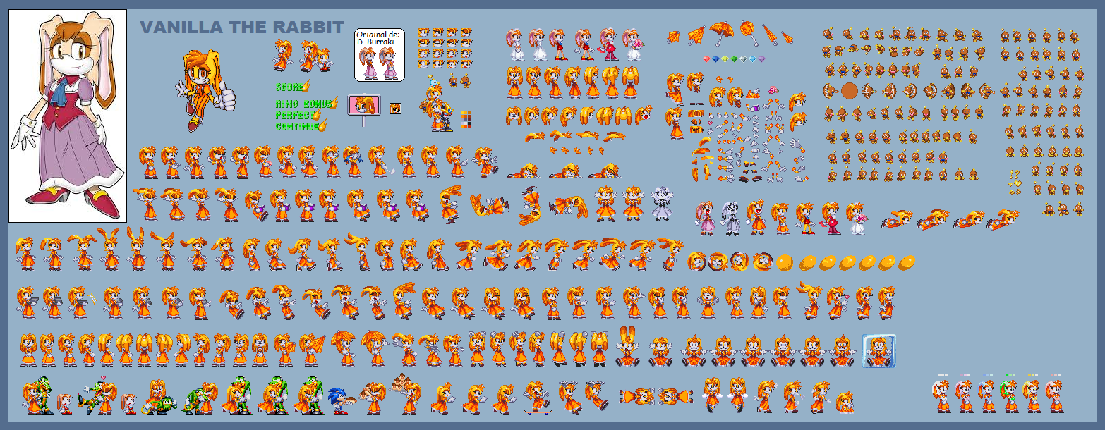 Super Vanilla the Rabbit Sprites by Leo87sonic on DeviantArt