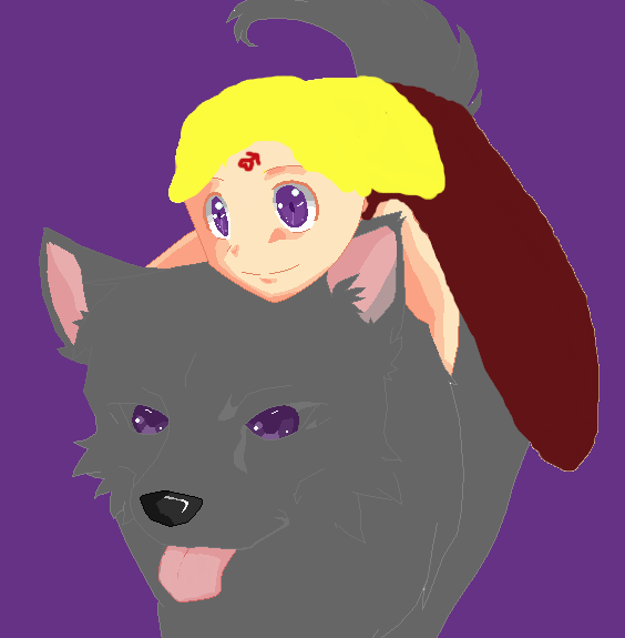 Young Princess Aeris and Shadow