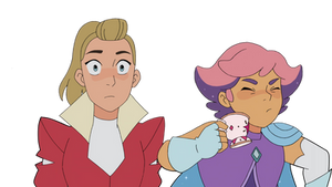 Adora and Glimmer have a Resting Break