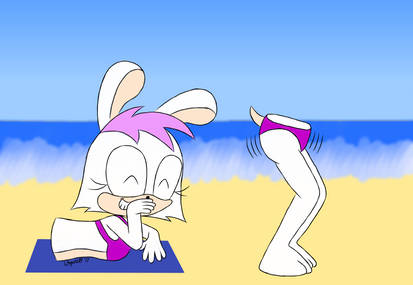 Ann and Legina at the beach