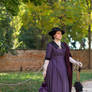 1912 day dress in purple cotton