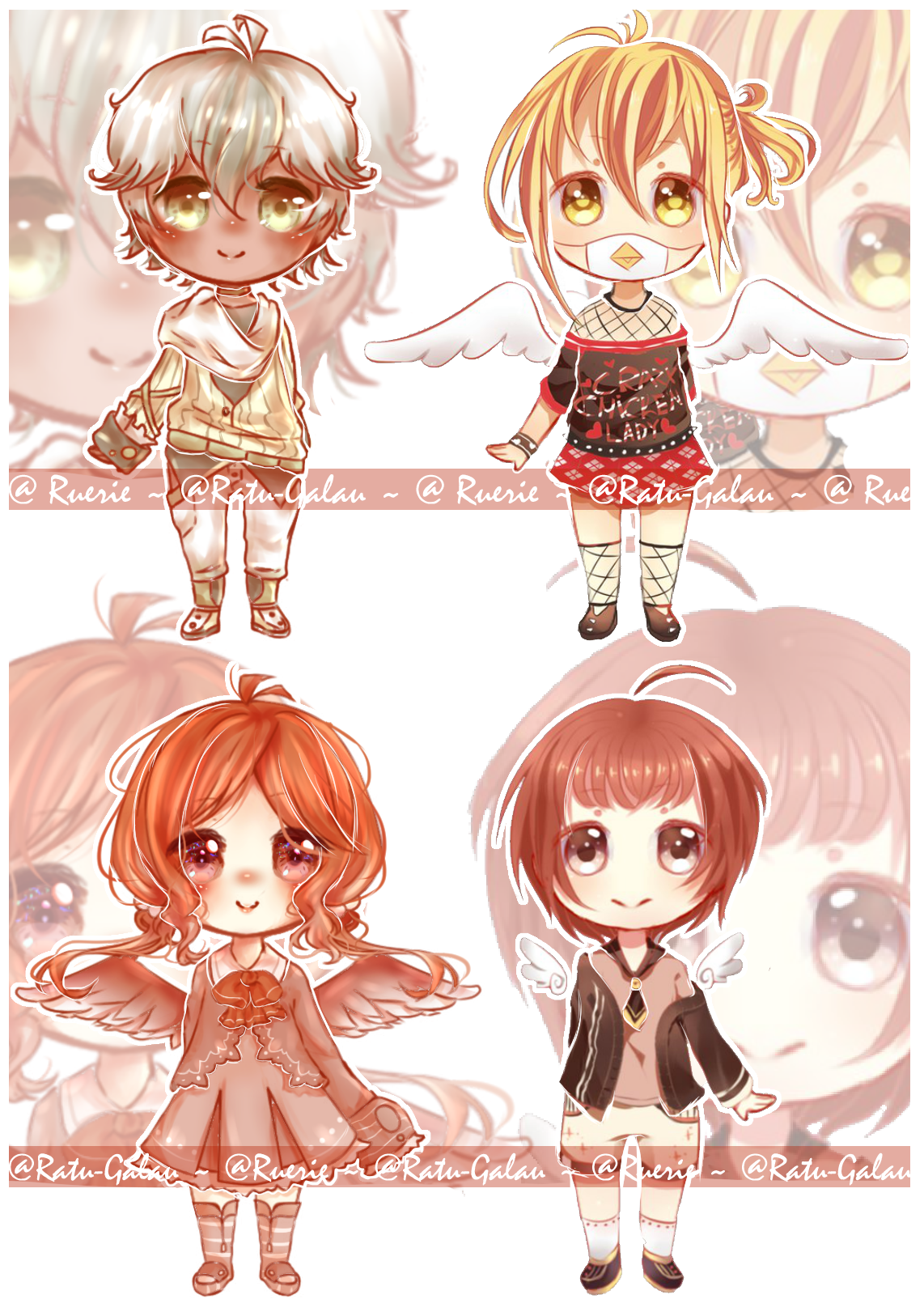 [$15/1500 pts] Chicken Gijinka Collab Adopt [OPEN]