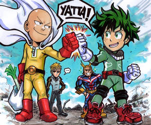 One punchman x My Hero Academia by Djiguito