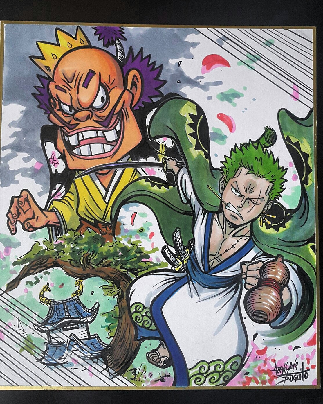 Zoro vs Orochi Wanokuni