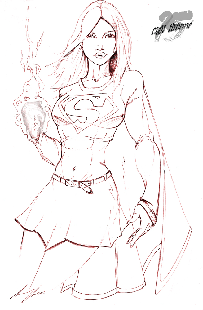 Supergirl Drawing-by-SamE