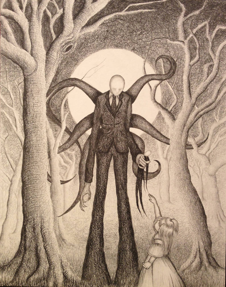 Sad Slender Slender Man Illustration by tbroadwater on DeviantArt