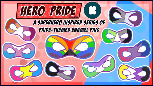 Hero Pride: Superhero Pride-Themed Enamel Pins