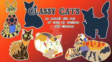 Classy Cats Enamel Pins