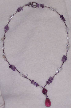 Amethyst and Crystal necklace