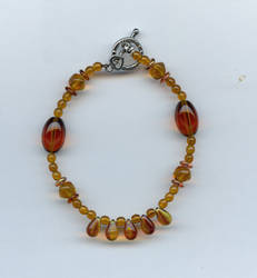 Amber Czech Glass Bracelet