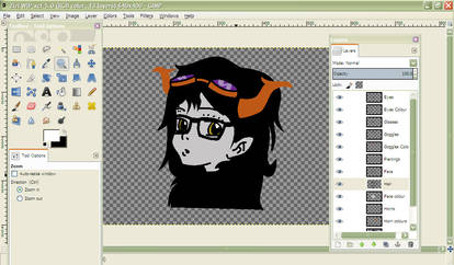 Homestuck Troll OC: Zeezee WIP II