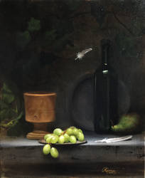 Green Grapes and Green Pear