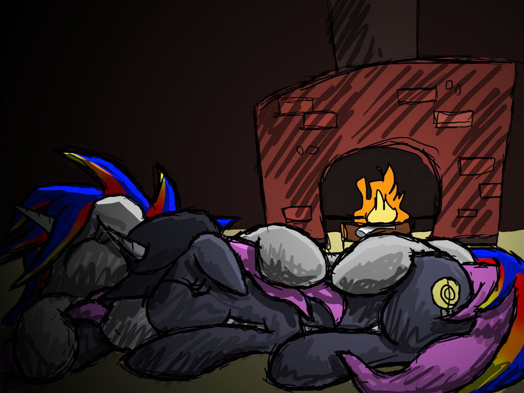 Cuddling by the Fire