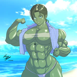 Beach Hulk Girl