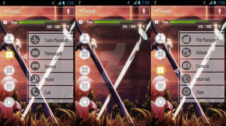 Sword Art Online UI on Android ICS