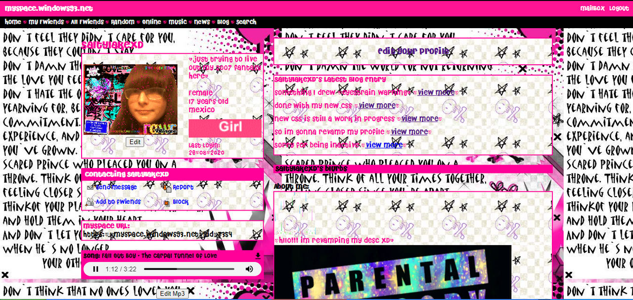 My MySpace 93 profile CSS by KAGEVISTA on DeviantArt