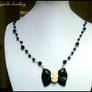 Skully Bow Peep Necklace