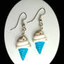 Blue Icecream Earrings