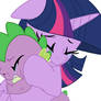 Twilight Sparkle and Spike Crying  together again.