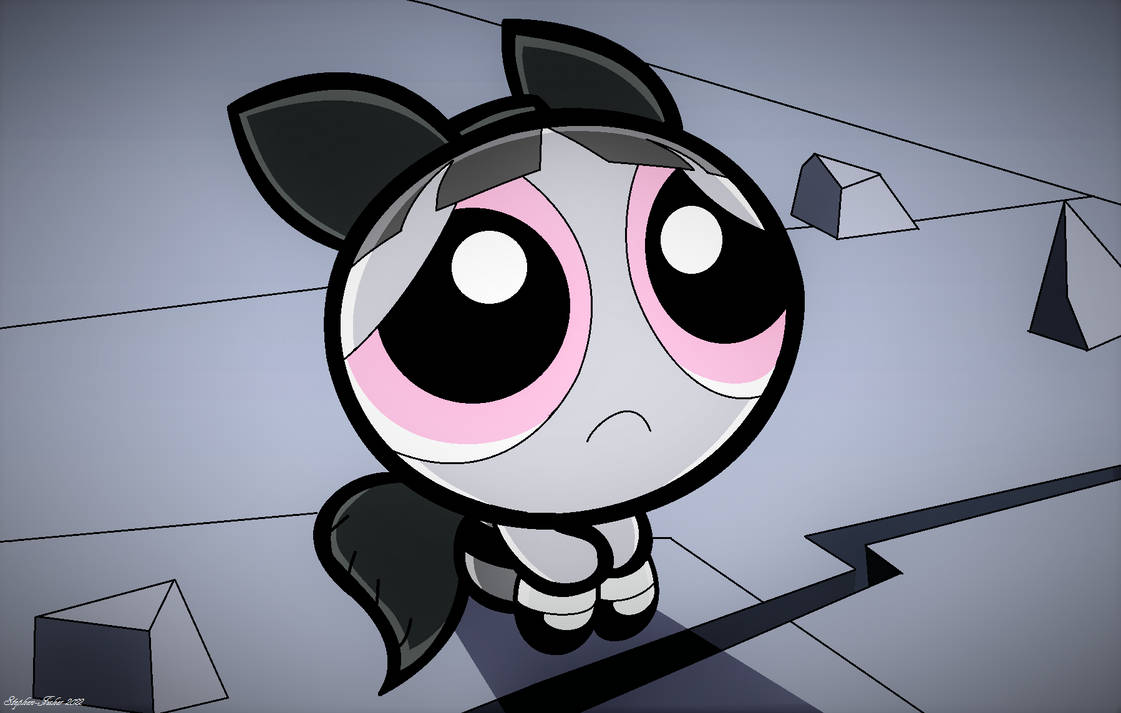 Powerpuff Girls Blossom Crying Bugs Comforts Bubbles, Blossom And