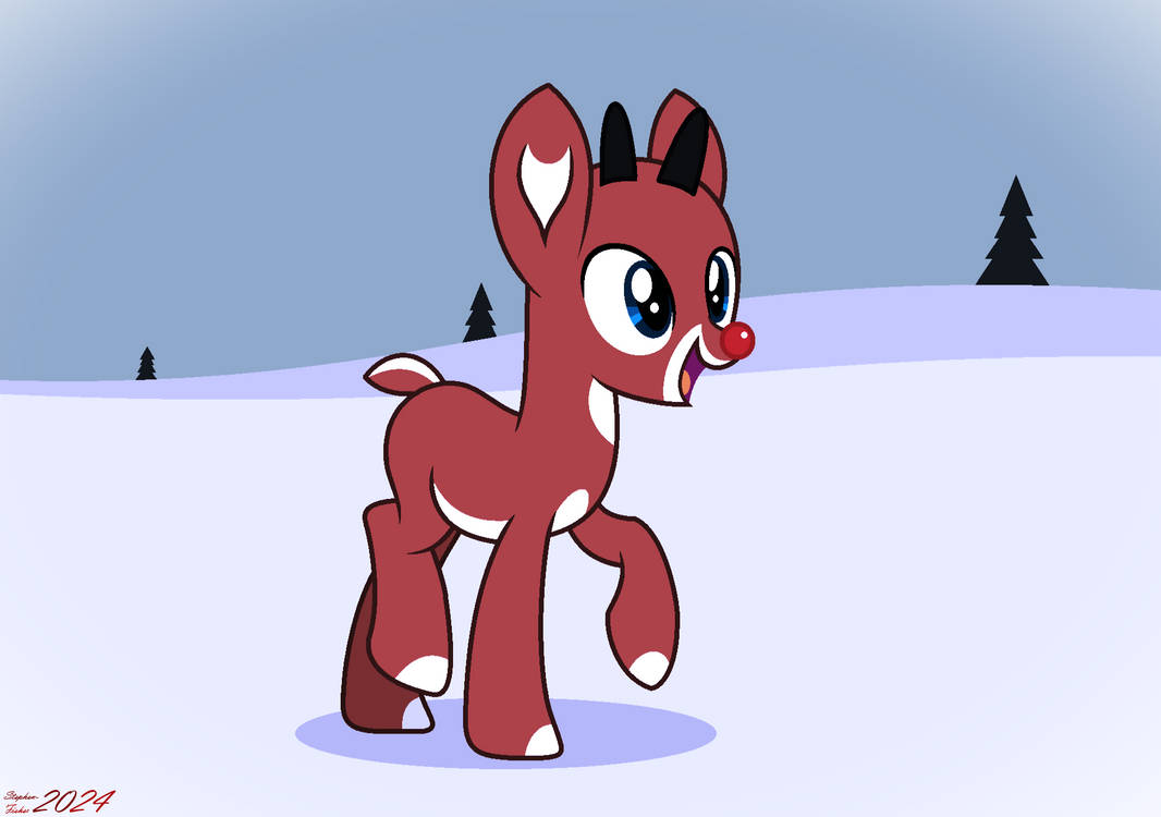 Rudolph the Red Nose Reinpony by Stephen-Fisher on DeviantArt