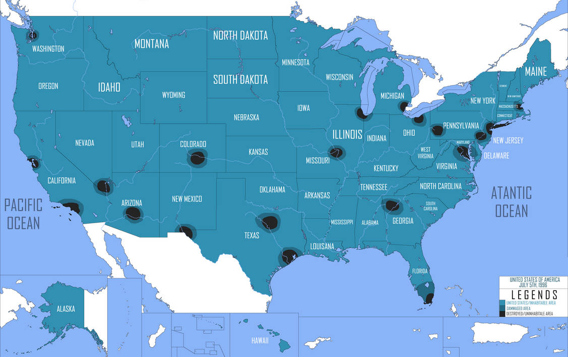 United States (1996) (Independence Day Timeline) by Stephen Fisher on United States (1996) (Independence Day Timeline) by Stephen Fisher on