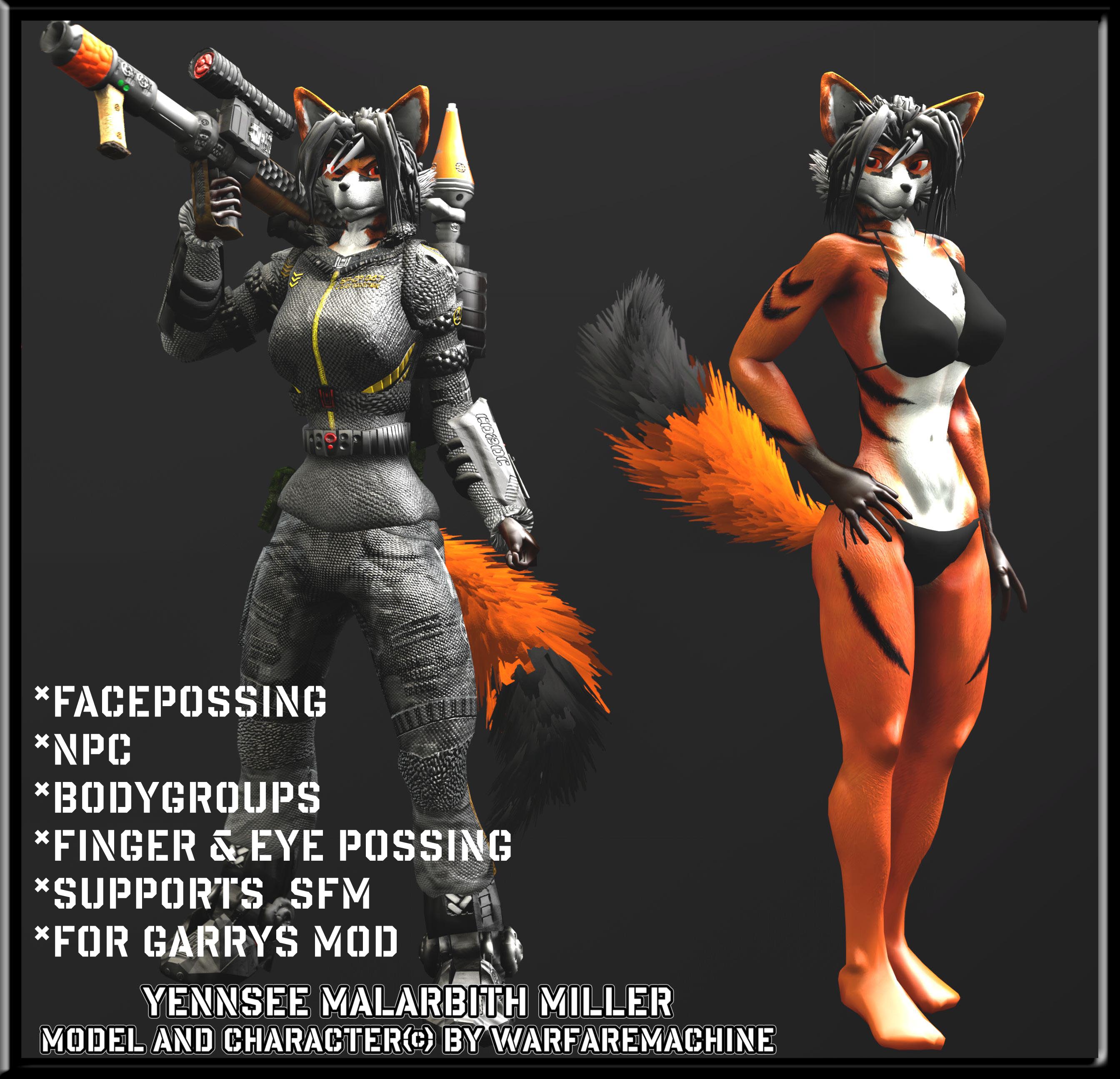 Furry sfm. Yennsee Miller. Yennsee Miller модель. Фурри SFM model. Yennsee Malarbith Miller.