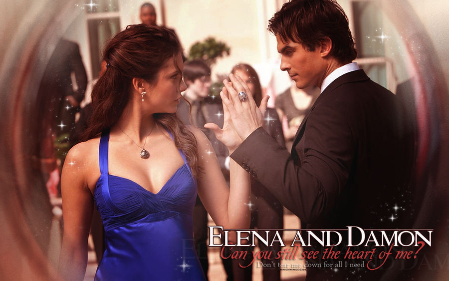 Elena and Damon Wallpaper