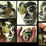 Clay Skull with Brass Eyepatch