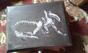 Xenomorph Cigar Box Painting