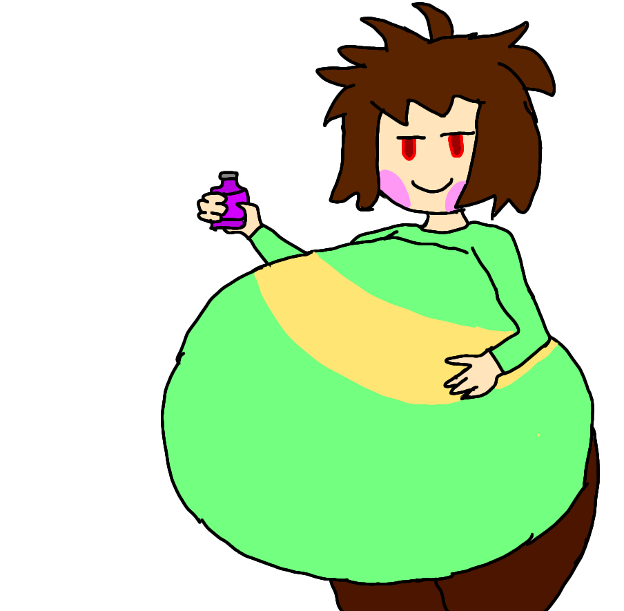 Chara Inflate My Chara drank inflata by CreamUnicornCookie on DeviantArt