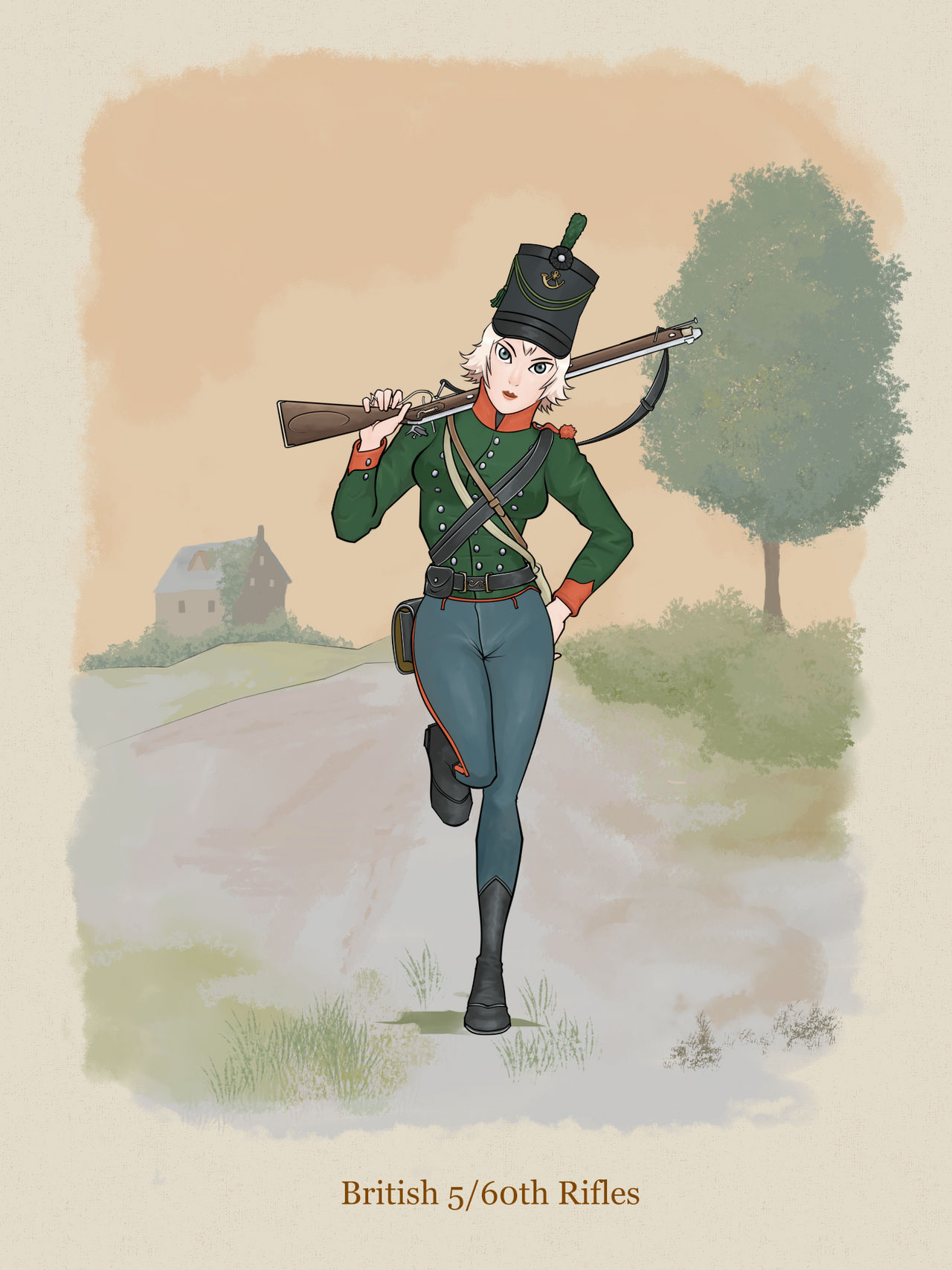 Napoleonic Wars - British 5/60th Riflewoman Pinup by TheDapperMonotreme ...