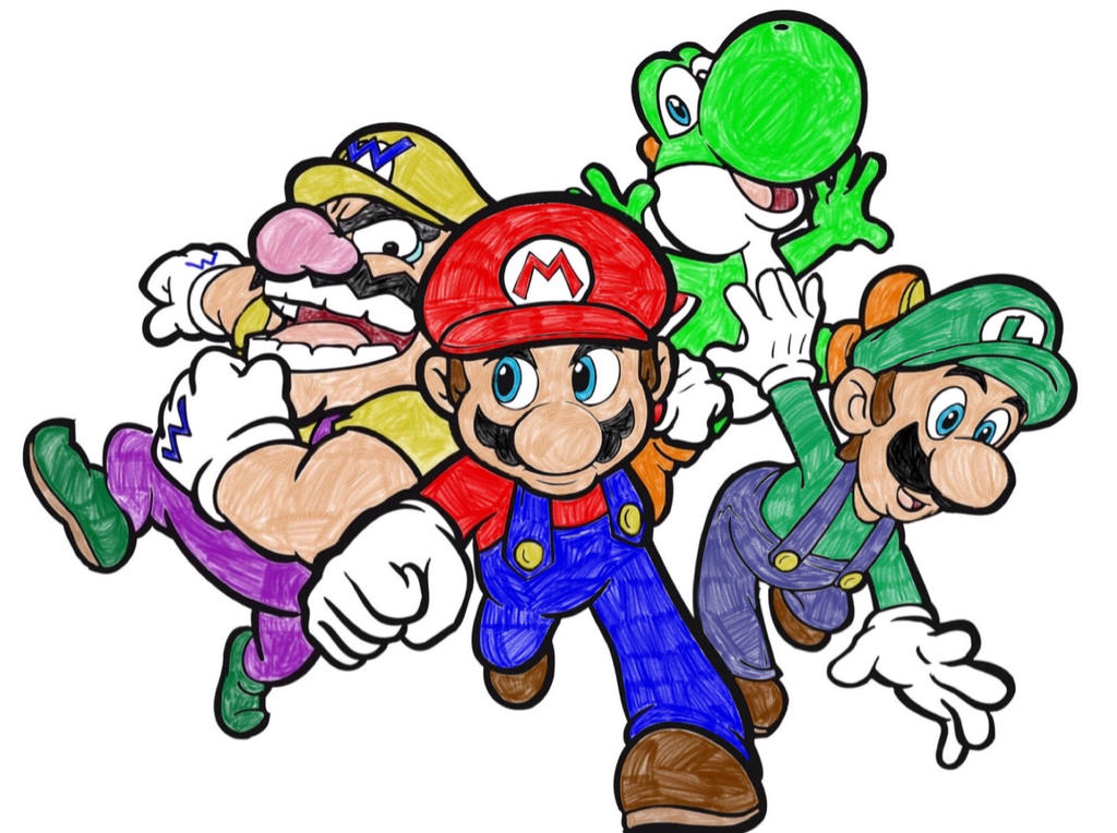 Жизни супер марио. Super Mario 64 Mario Luigi. Super Mario 64 DS. Раскраска Марио и Луиджи. Супер Марио и Луиджи с грибами.