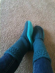 Crochet slippers