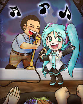 Karaoke with Miku